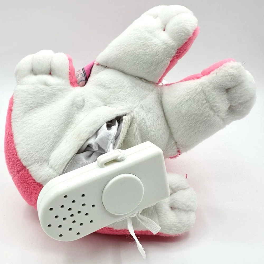 1990s Hasbro Pet Surprise Kitten Sound WORKS Bright Pink Plush Stuffed Cat Meows